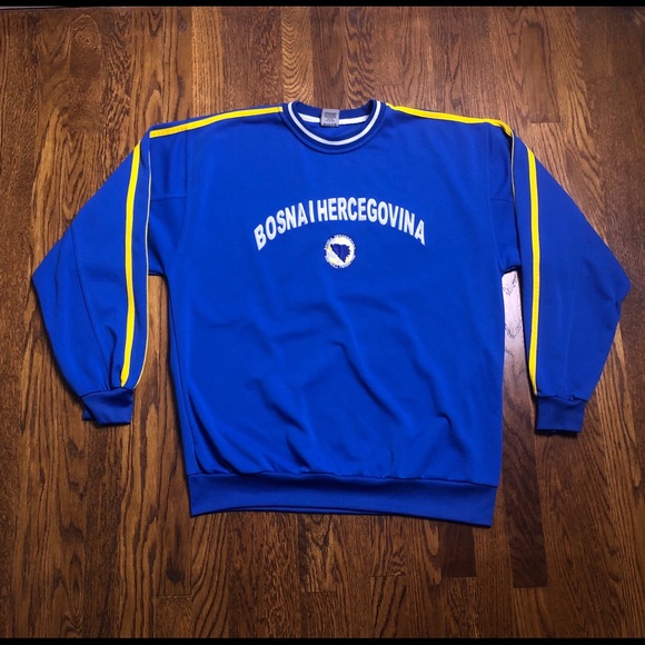 Vintage Other - Bosnia Herzegovina Striped Soccer Sweatshirt